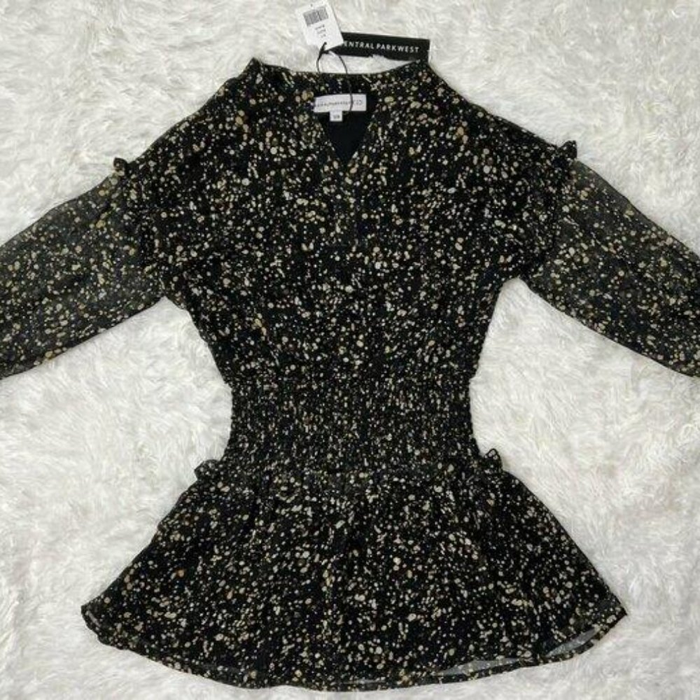 NWT Central Park West Kid Girl's Splatter Print Smocked Dress Size 10-12 - Picture 2 of 2